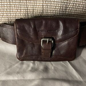 Spike and Sparrow Brown quality Leather Unisex Belt Bag